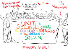 Uniti contro il governo, il razzismo e il decreto Salvini – Manifestazione nazionale sabato 10 novembre ROMA